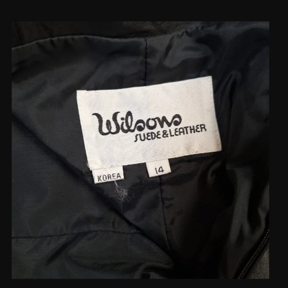 Vintage Wilsons Leather Midi Skirt Mermaid Dark Feminine Academia Witchy Goth - Picture 3 of 11